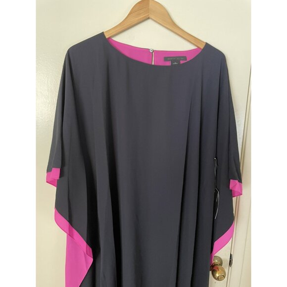 WORTH New York Kaftan Style Navy/ Hot Pink Dress Size Large - Picture 2 of 8